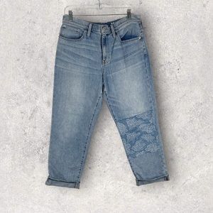 FINAL DAYS J.Crew Slouchy Boyfriend Jeans Floral 30 Norwich Wash